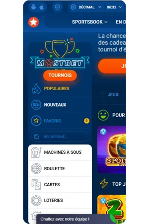Casino slots Mostbet jeux machines sous application mobile gaming